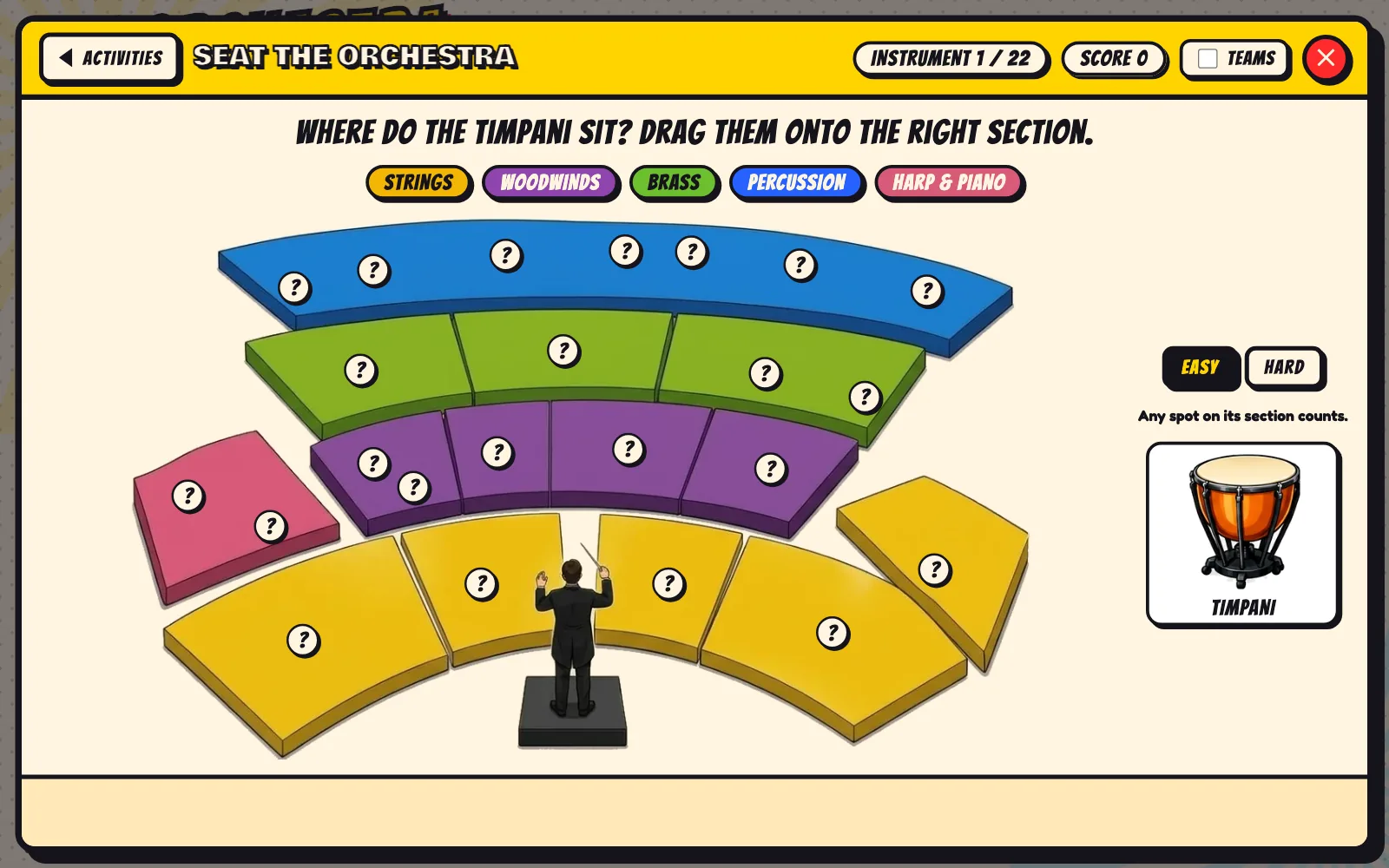 Seat the Orchestra game